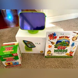 AILA Sit & Play + AILA 250 Words Book + AILA Preschool First Words Flash Cards